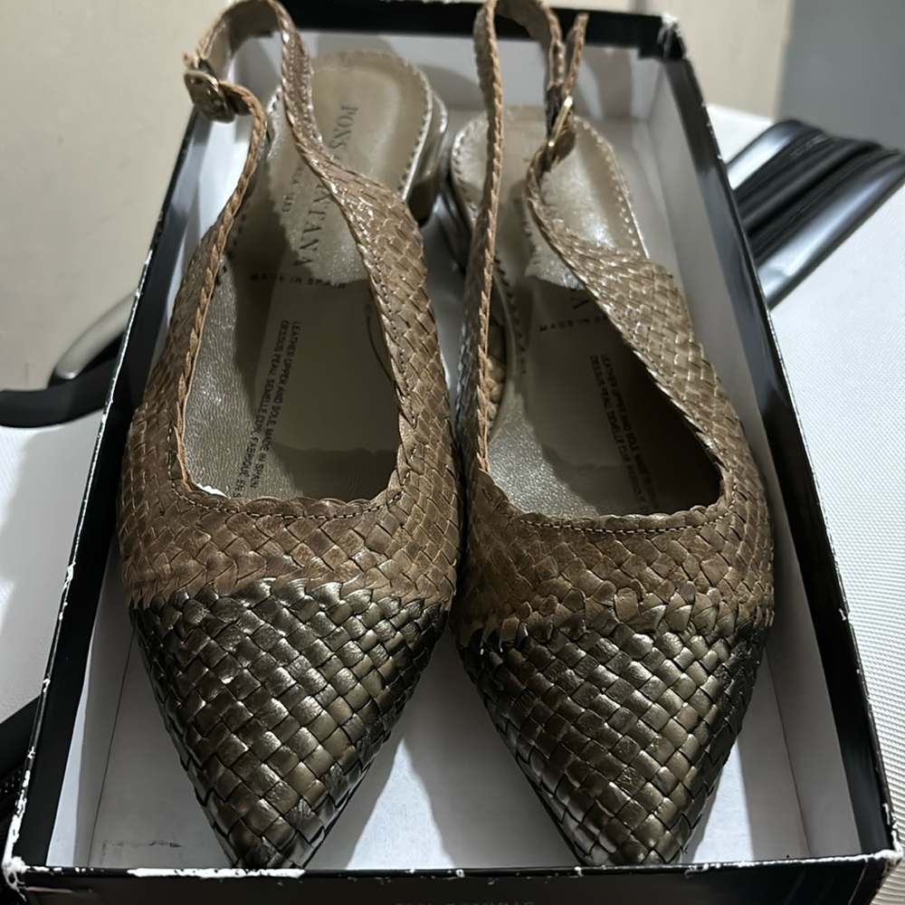 Points quinatana sling backs brand new